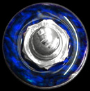 Blue Abalone Shell Strap Lock on Chrome