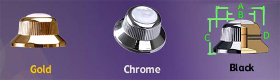 Q-Parts UFO Guitar knobs